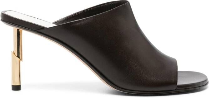 Lanvin Sequence 75mm leather mules Brown