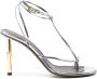 Lanvin Sequence 95mm metallic leather sandals Silver - Thumbnail 1