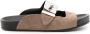 Lanvin side-buckle leather sandals Neutrals - Thumbnail 1