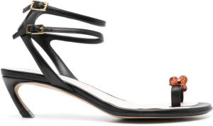 Lanvin Swing 55mm knot-embellished sandals Black