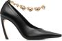 Lanvin Swing 95mm knotted-chain pumps Black - Thumbnail 1