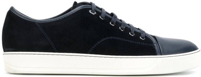 Lanvin suede lace-up sneakers Blue