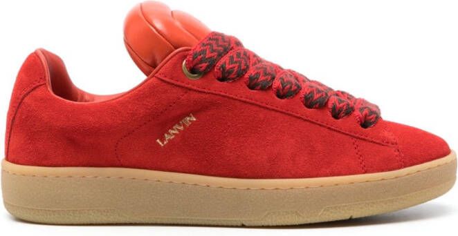 Lanvin x Future Hyper Curb suede sneakers Red