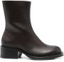 Lanvin zip-fastening leather ankle boots Brown - Thumbnail 1