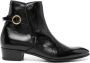 Lardini crinkled leather boots Black - Thumbnail 1