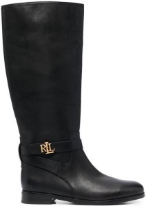 Lauren Ralph Lauren Brittaney logo-plaque boots Black