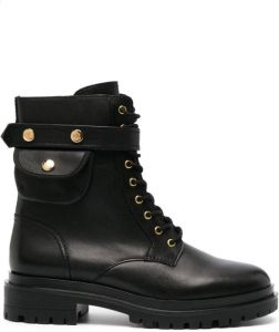 Lauren Ralph Lauren Cammie lace-up leather boots Black
