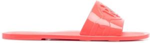 Lauren Ralph Lauren debossed-logo open-toe slides Pink