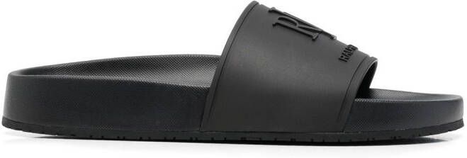 Lauren Ralph Lauren Delyne embossed-logo sandals Black