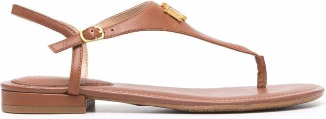 Lauren Ralph Lauren Ellington leather sandals Brown