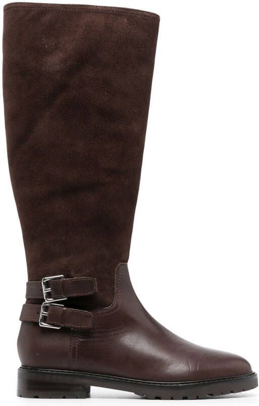 Lauren Ralph Lauren Emelie buckled knee-high boots Brown