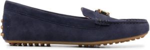 Lauren Ralph Lauren logo-lettering leather loafers Blue
