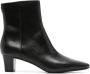 Lauren Ralph Lauren Willa Burnished 55mm leather boots Black - Thumbnail 1