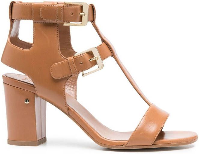 Laurence Dacade 850mm heeled T-bar sandals Brown