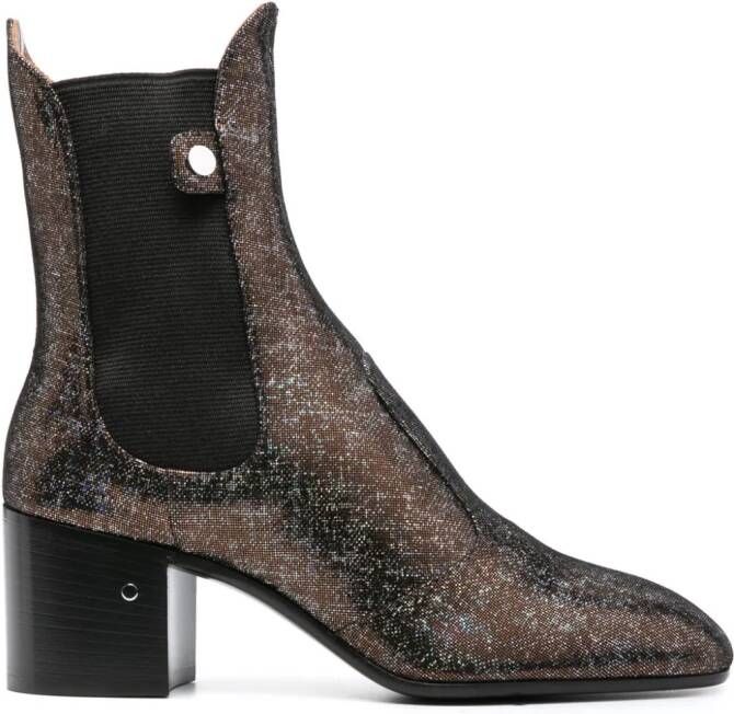 Laurence Dacade Angie 60mm iridescent ankle boots Brown