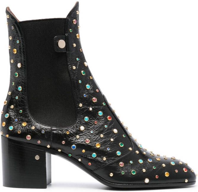 Laurence Dacade Angie stud leather boots Black