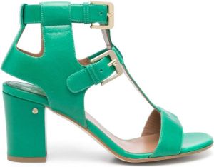 Laurence Dacade Helie buckled leather sandals Green