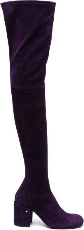 Laurence Dacade Isidor 75mm suede thigh-boots Purple