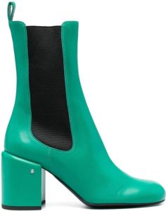 Laurence Dacade leather 80mm ankle boots Green