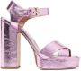 Laurence Dacade Rosange 125mm metallic sandals Pink - Thumbnail 1