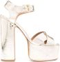 Laurence Dacade Rosella 150mm laminated leather sandals Gold - Thumbnail 1
