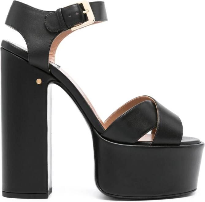 Laurence Dacade Rosella 150mm leather sandals Black