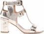 Laurence Dacade T-bar strap 70mm leather sandals Gold - Thumbnail 1