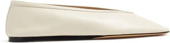 Le Monde Beryl Luna leather ballerina shoes White