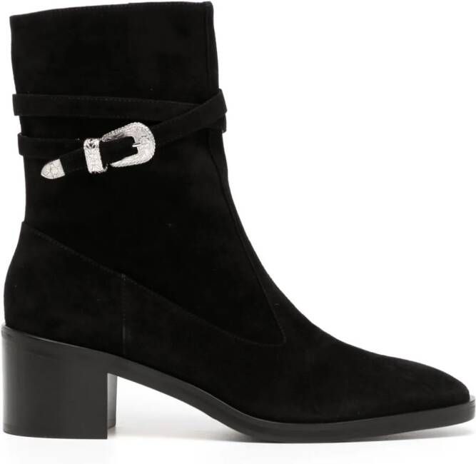 Le Monde Beryl pointed-toe suede ankle boots Black