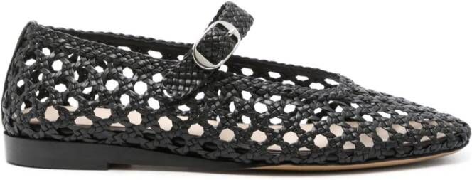 Le Monde Beryl woven-leather ballerina shoes Black