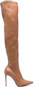 Le Silla 100mm thigh-length boots Brown
