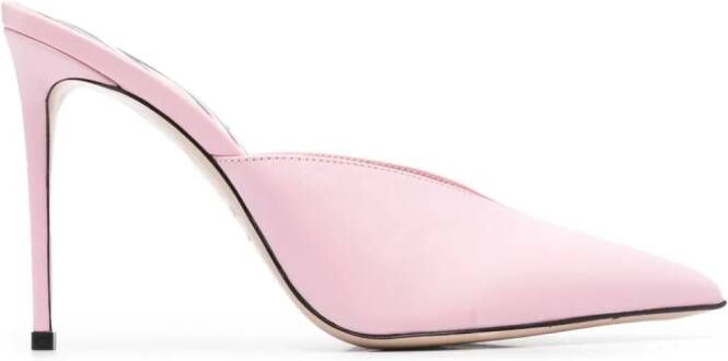 Le Silla 105mm pointed leather mules Pink