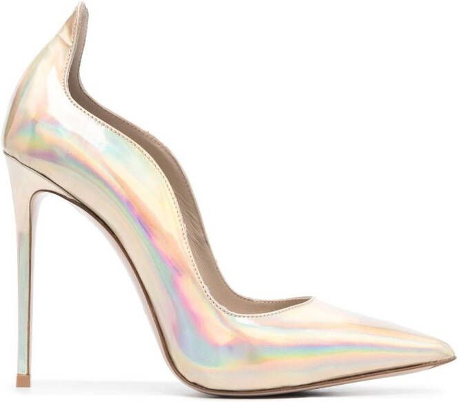 Le Silla 120mm holographic-effect pumps Neutrals
