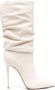 Le Silla 120mm ruched leather boots White - Thumbnail 1