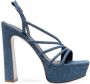 Le Silla 145mm denim platform sandals Blue - Thumbnail 1