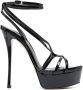 Le Silla 150mm Belen patent leather sandals Black - Thumbnail 1