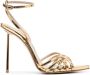 Le Silla Afrodite 120mm leather sandals Gold - Thumbnail 1