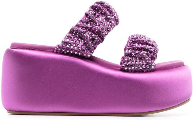 Le Silla Aiko 85mm embellished sandals Purple