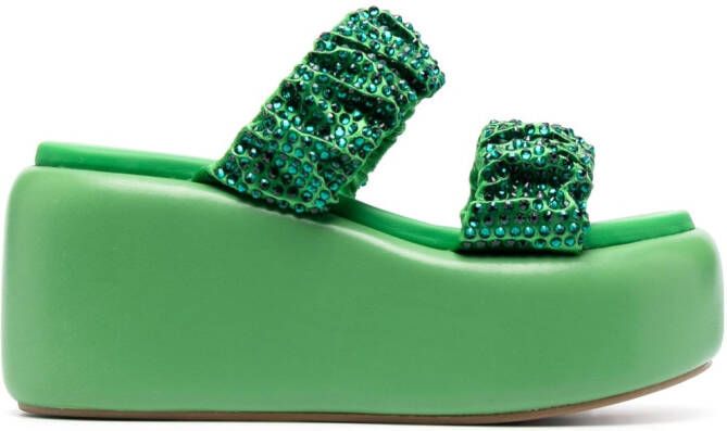Le Silla Aiko 85mm embellished slides Green