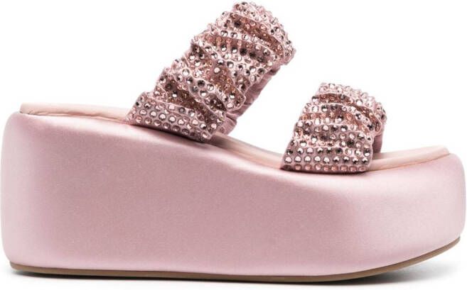 Le Silla Aiko 80mm satin sandals Pink