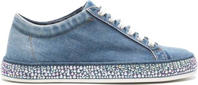 Le Silla Andrea crystal-embellished sneakers Blue
