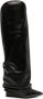 Le Silla Andy 120mm folded-effect leather boots Black - Thumbnail 1