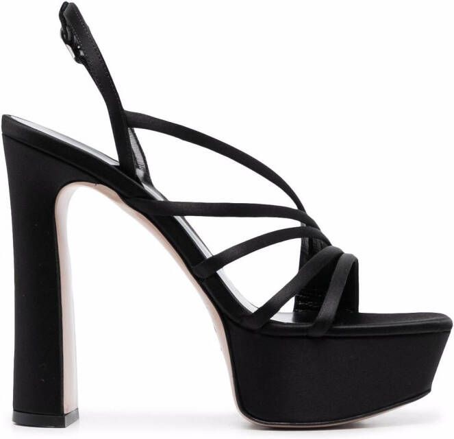 Le Silla asymmetric platform sandals Black