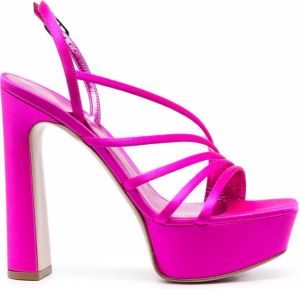 Le Silla asymmetric platform sandals Pink