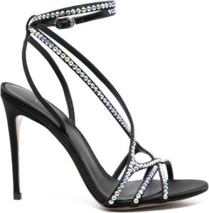 Le Silla Belen 105mm crystal-embellished sandals Black