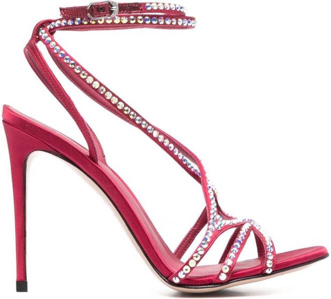 Le Silla Belen 105mm crystal-embellished sandals Red