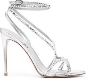 Le Silla Belen 105mm crystal-embellished sandals Silver