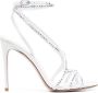 Le Silla Belen 105mm crystal-embellished sandals White - Thumbnail 1