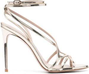 Le Silla Belen 110mm metallic sandals Gold