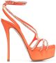 Le Silla Belen crystal-embellished sandals Orange - Thumbnail 1